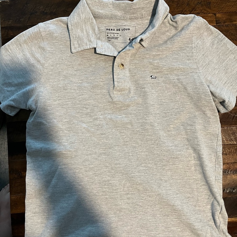 Peau De Loup Light Gray Polo Shirt